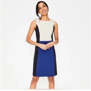Boden Geraldine Ottoman Colorblock Dress Size 6L Like New Condition!